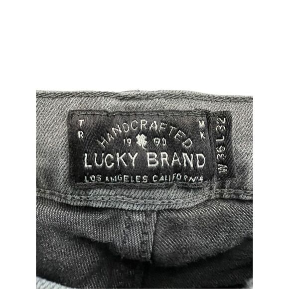 Men’s Dark Grey Lucky Brand Straight Leg Jeans - Picture 2 of 5